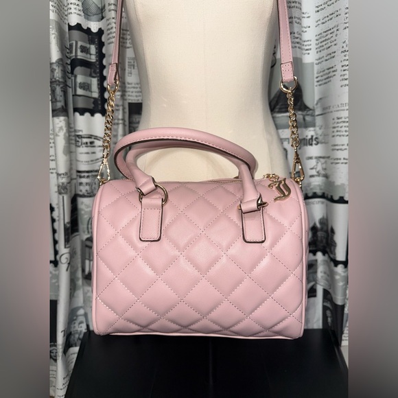 NWT Juicy Couture "Juicy Girl Only Satchel" Dusty Blush Pink Color Quilted Bag - Picture 3 of 13